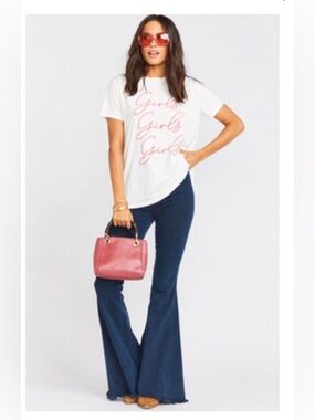 Show Me Your Mumu Women’s Thunder Blue Berkeley Bells Denim Jeans. XXL